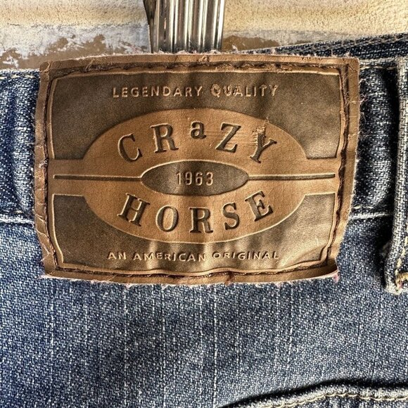 Crazy Horse‎ Jeans High Rise Medium Wash Straight Leg Women's Size 12 VTG - Picture 9 of 11